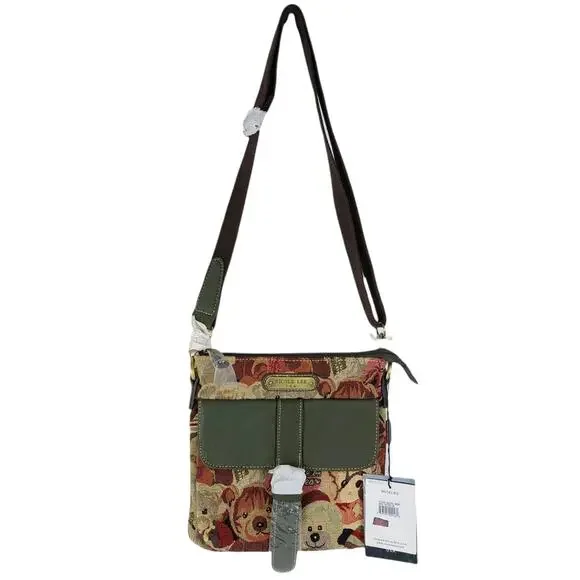 Nicole Lee Teddy Bears Crossbody Purse Green 2011 MTV VMA Awards NWT HTF Rare